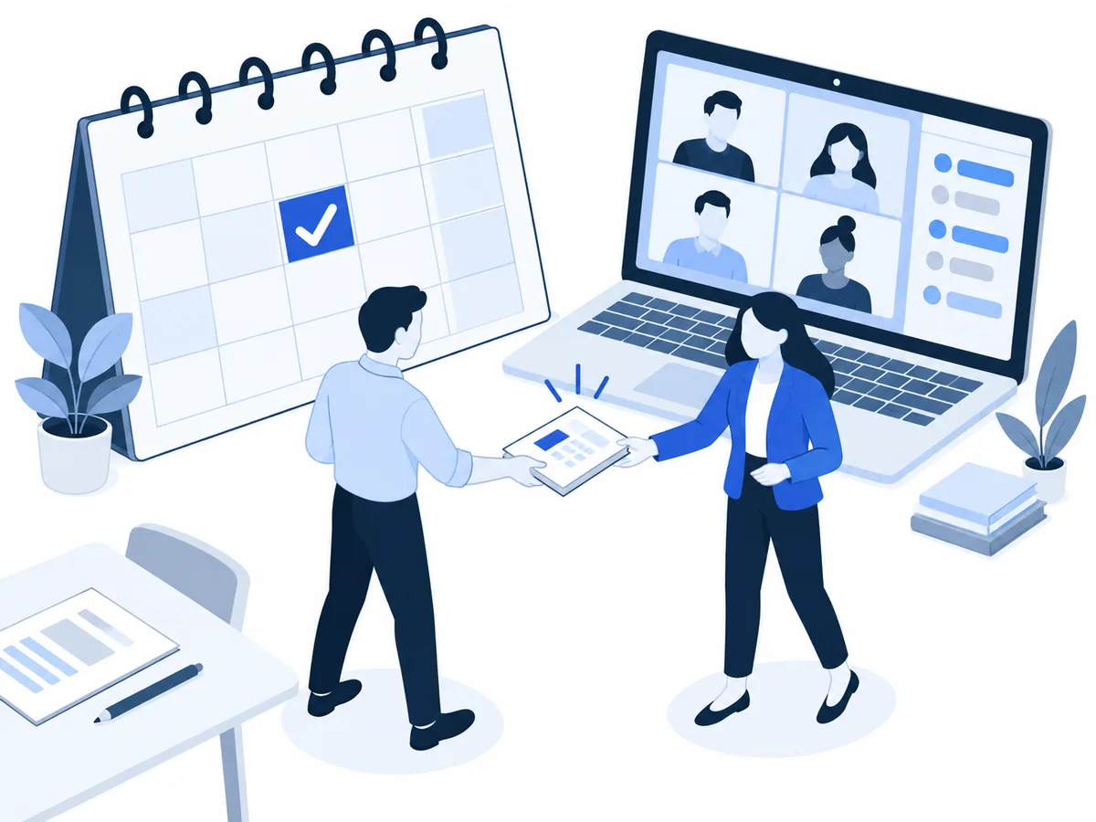 商談調整・報告のイラスト